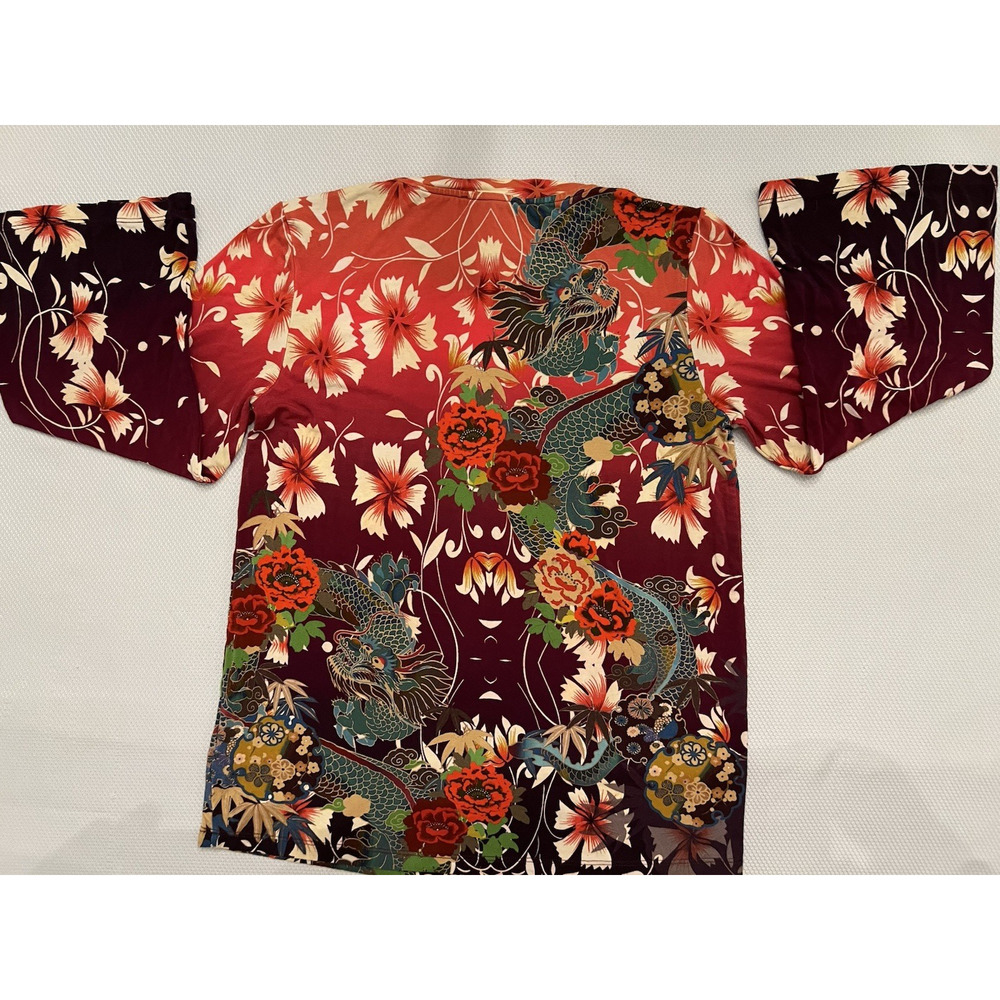 JOHNNY WAS Adalena Kimono Sleeve Tee Size XS Floral Dragon Stretch Art MSRP $130 - Picture 5 of 9